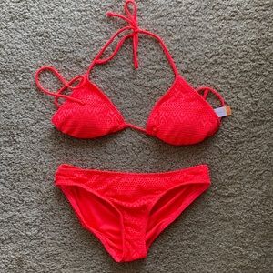 NWOT Coral Pink Bikini